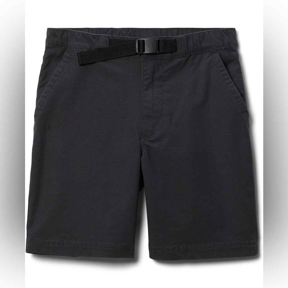 Columbia Wallowa Boys Belted ShortS NWT M Shark/Black